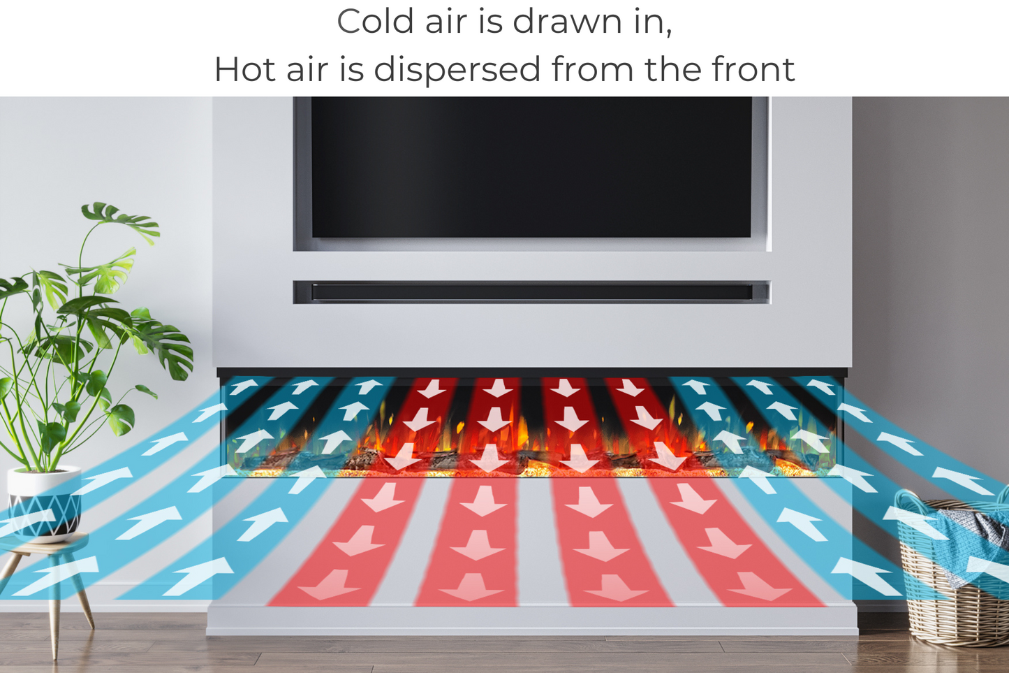 Advance 1500mm 3-Sided Media Wall Electric Fireplace | Smart App & Alexa Control | UK Delivery