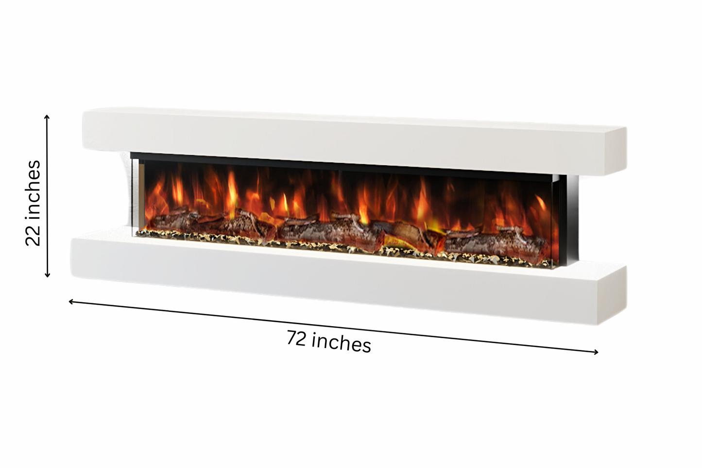 Wall Mounted Electric Fireplace D Featuring the Spectrum Series 72