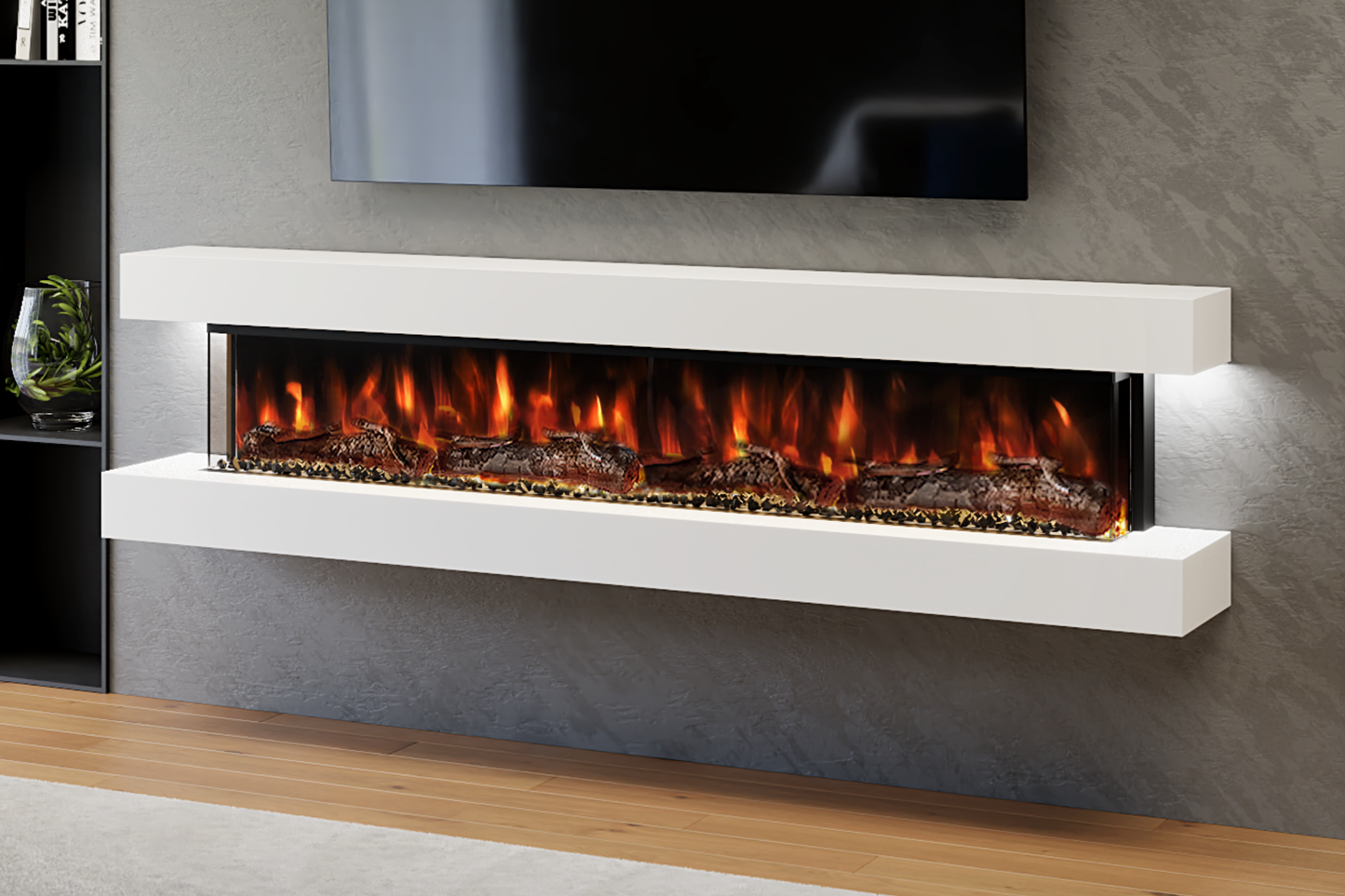 Wall Mounted Electric Fireplace D Featuring the Spectrum Series 72