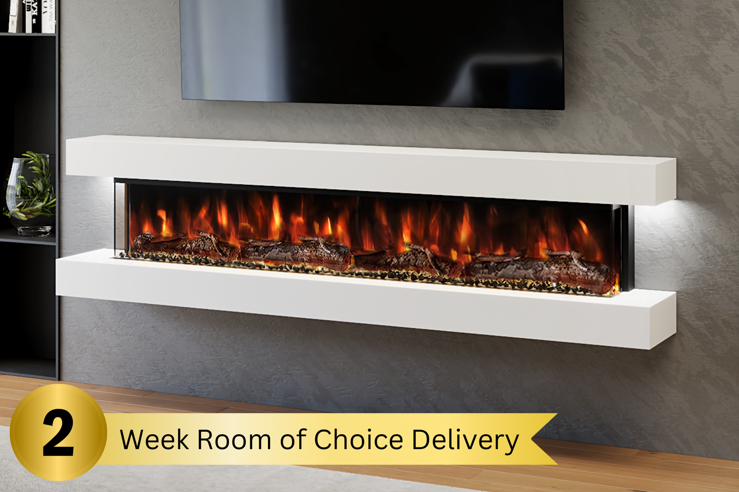 Wall Mounted Electric Fireplace D Featuring the Spectrum Series 72