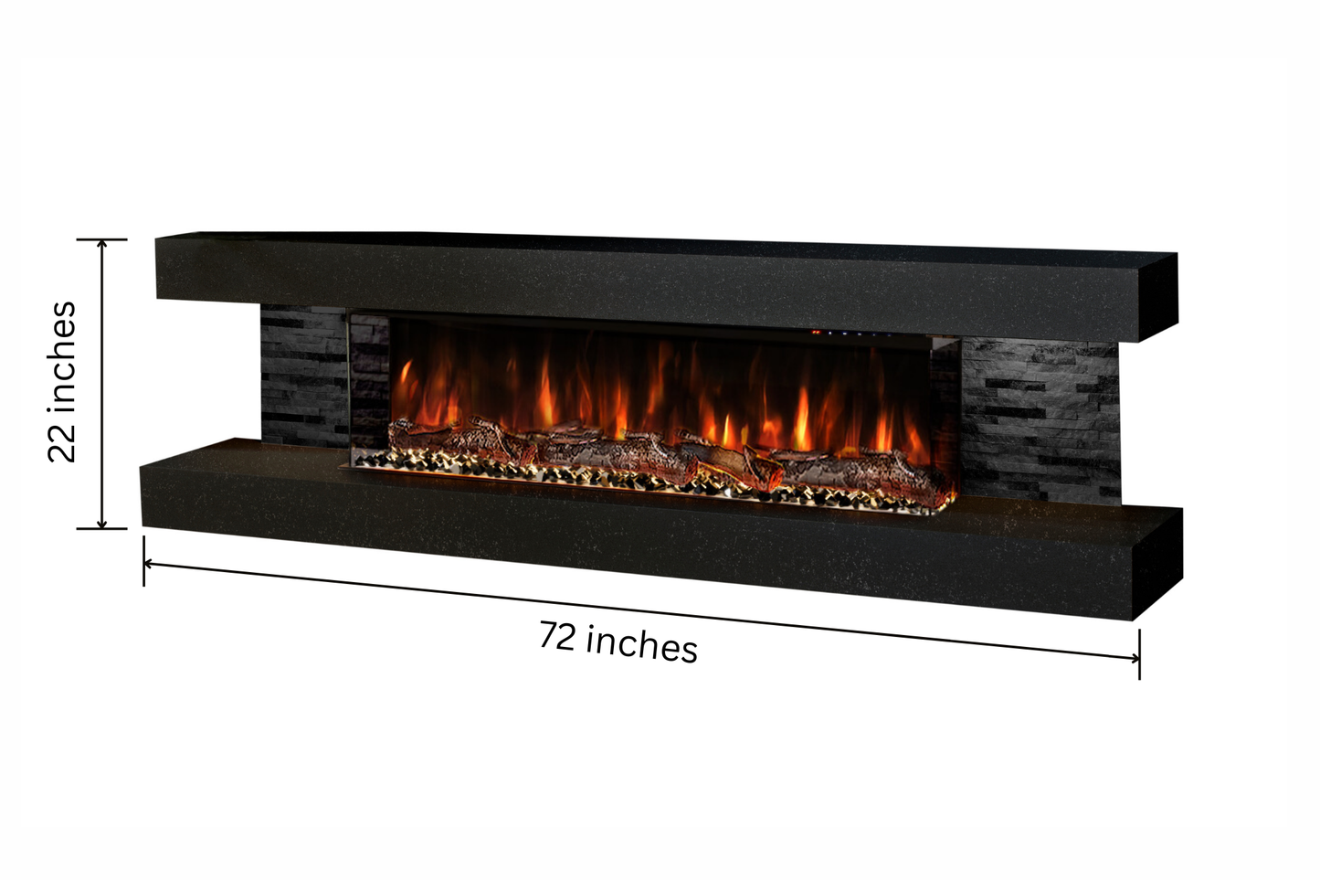Modern Wall Mounted Electric Fireplace E β Slimline LED | UK Delivery