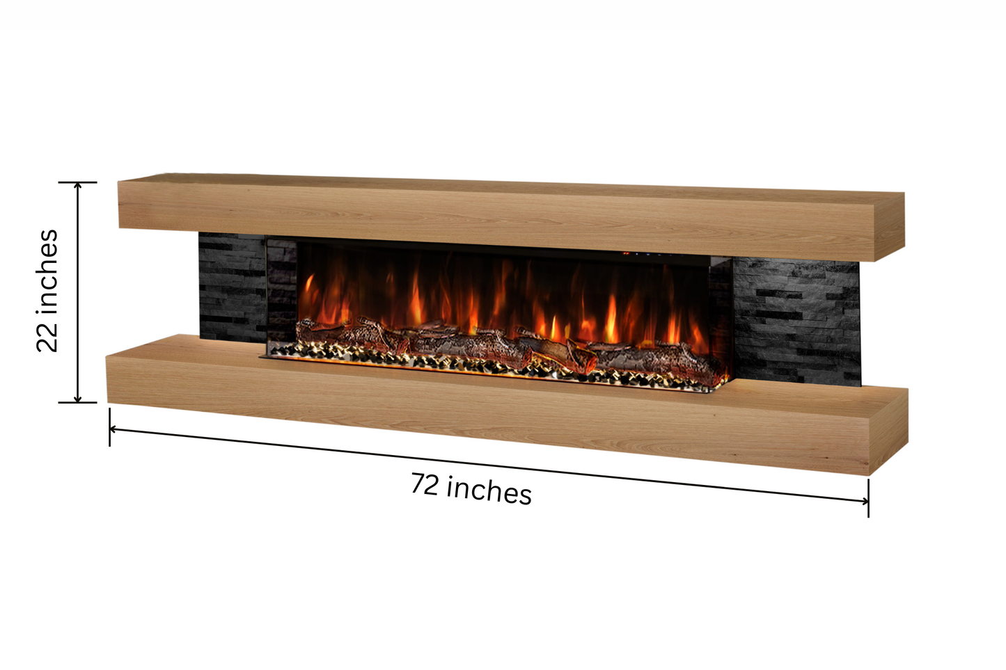 Modern Wall Mounted Electric Fireplace E β Slimline LED | UK Delivery