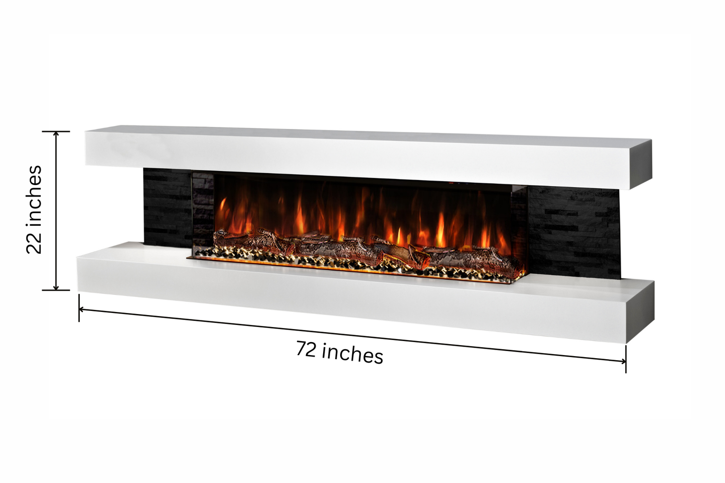 Modern Wall Mounted Electric Fireplace E β Slimline LED | UK Delivery