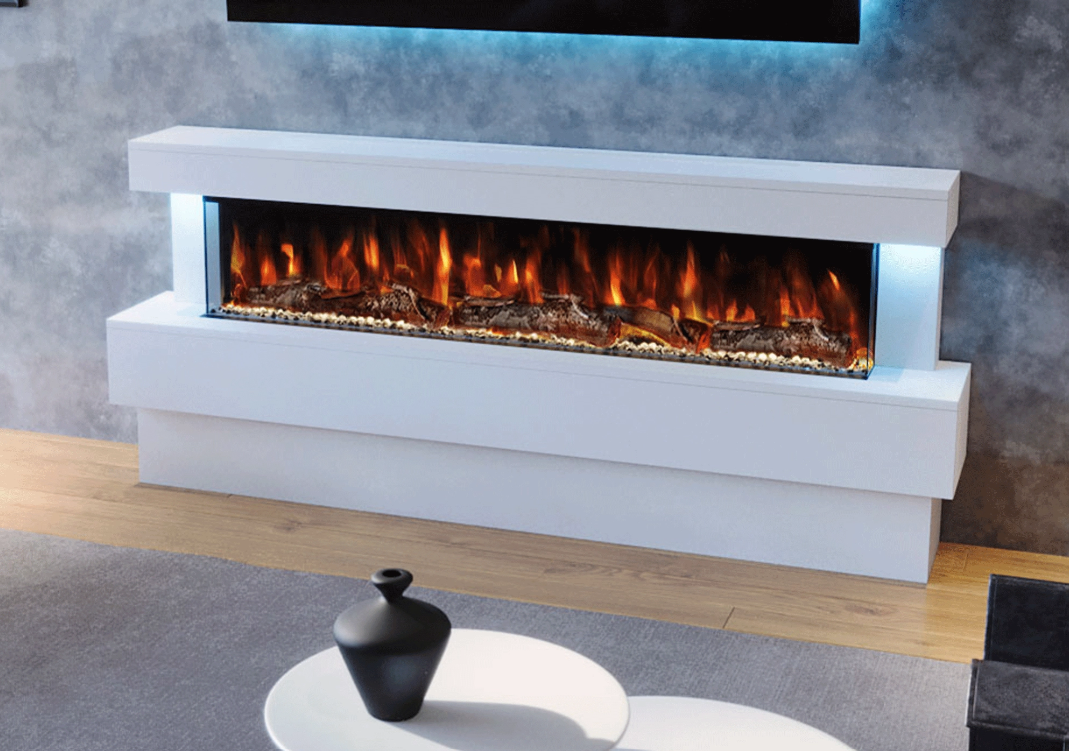 Spectrum Suite A – 60 Inch Freestanding Electric Fireplace Suite | UK Delivery