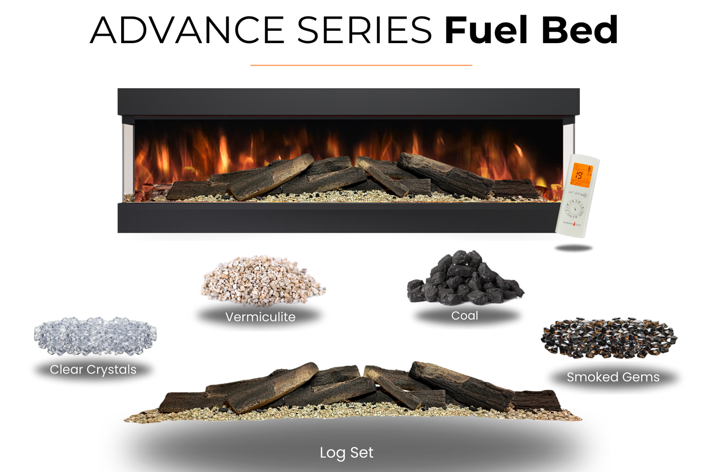 Pre-Built Media Wall Package L – Advance 1800mm Media Wall Fireplace | CAD Design Included