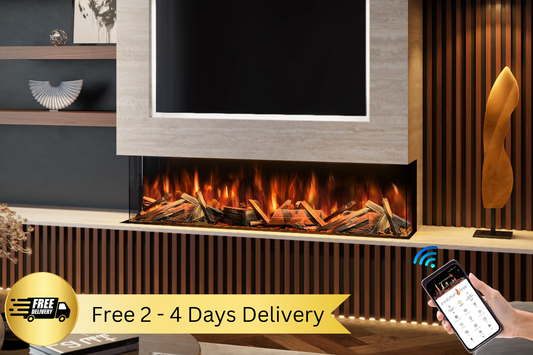 Advance Series 1500mm deeper media wall electric fireplace with app control