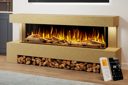 Advance Electric Fireplace Suite A – 77 Inch Freestanding Suite with 1500mm Fire | UK Delivery
