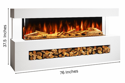 Advance Electric Fireplace Suite B – 76 Inch Freestanding Suite with 1500mm Fire | UK Delivery