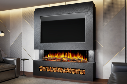 Pre-Built Media Wall Package K : Featuring the Advance Series 1500 Electric Fireplace