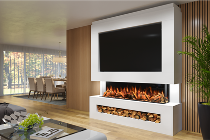 Pre-Built Media Wall Package K : Featuring the Advance Series 1500 Electric Fireplace