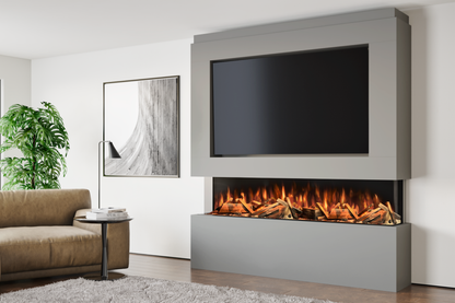 Pre-Built Media Wall Package L – Advance 1800mm Media Wall Fireplace | CAD Design Included