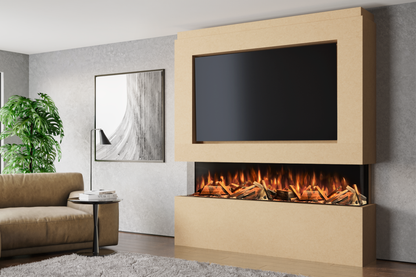 Pre-Built Media Wall Package L – Advance 1800mm Media Wall Fireplace | CAD Design Included