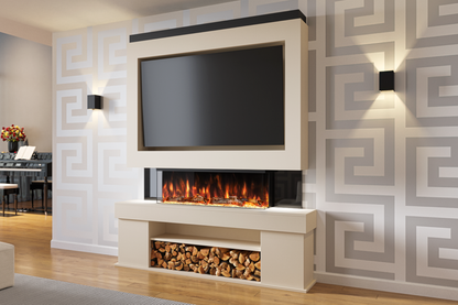 Pre-Built Media Wall Package C : Featuring the Spectrum Series 44-Inch Electric Fireplace