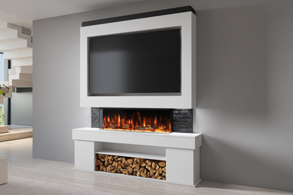 Pre-Built Media Wall Package C : Featuring the Spectrum Series 44-Inch Electric Fireplace