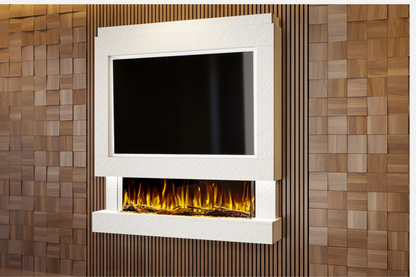 Pre-Built Media Wall Package D : Featuring the Spectrum Series 44-Inch Electric Fireplace