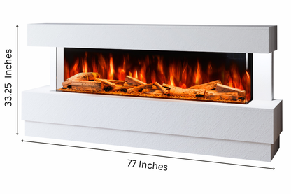 Advance Electric Fireplace Suite C – 77 Inch Freestanding Suite with 1500mm Fire | UK Delivery