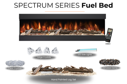 Modern Wall Mounted Electric Fireplace F – Slimline LED | UK Delivery