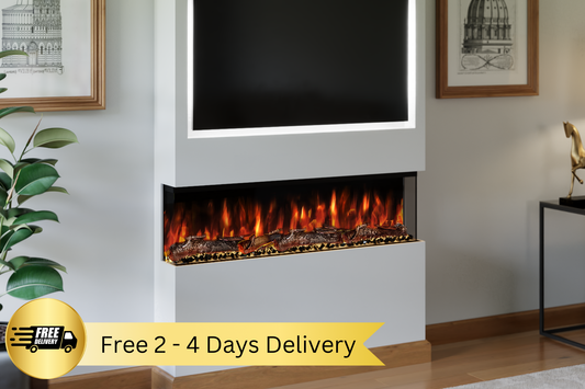 44 inch 3-sided electric fireplace slimline design – Spectrum Slimline