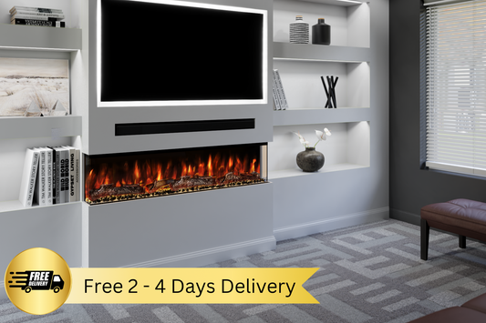 50 inch 3-sided electric fireplace slimline design – Spectrum Slimline