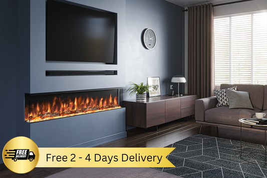 60 inch 3-sided electric fireplace slimline design – Spectrum Slimline