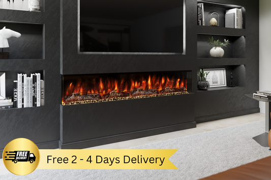 72 inch 3-sided electric fireplace slimline design – Spectrum Slimline