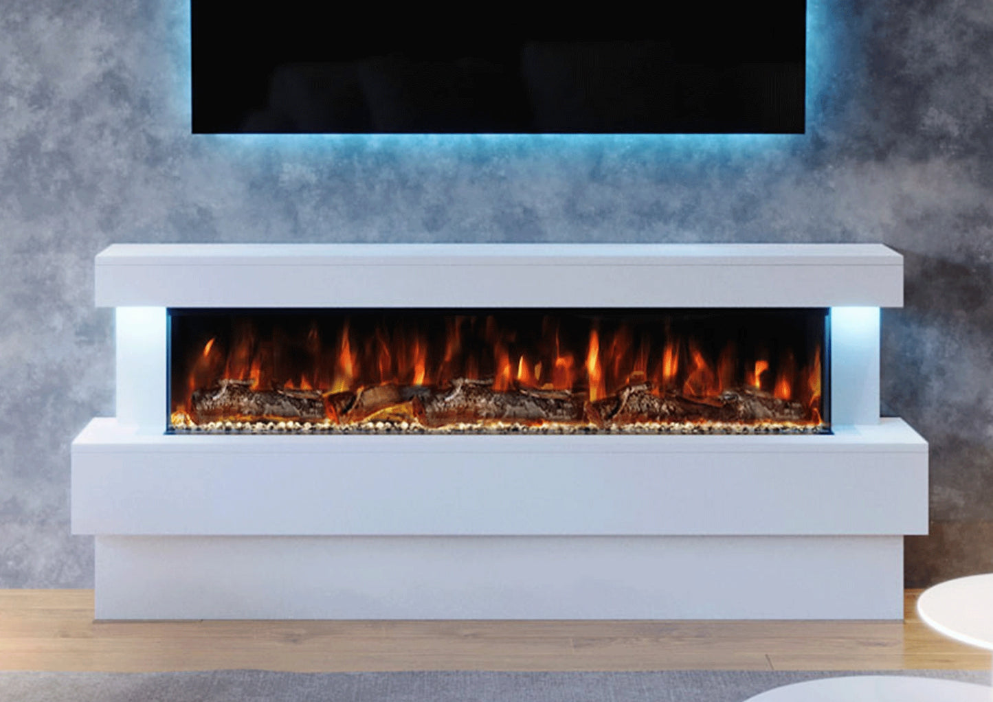 60 inch electric fireplace suite with freestanding surround – Spectrum Suite A