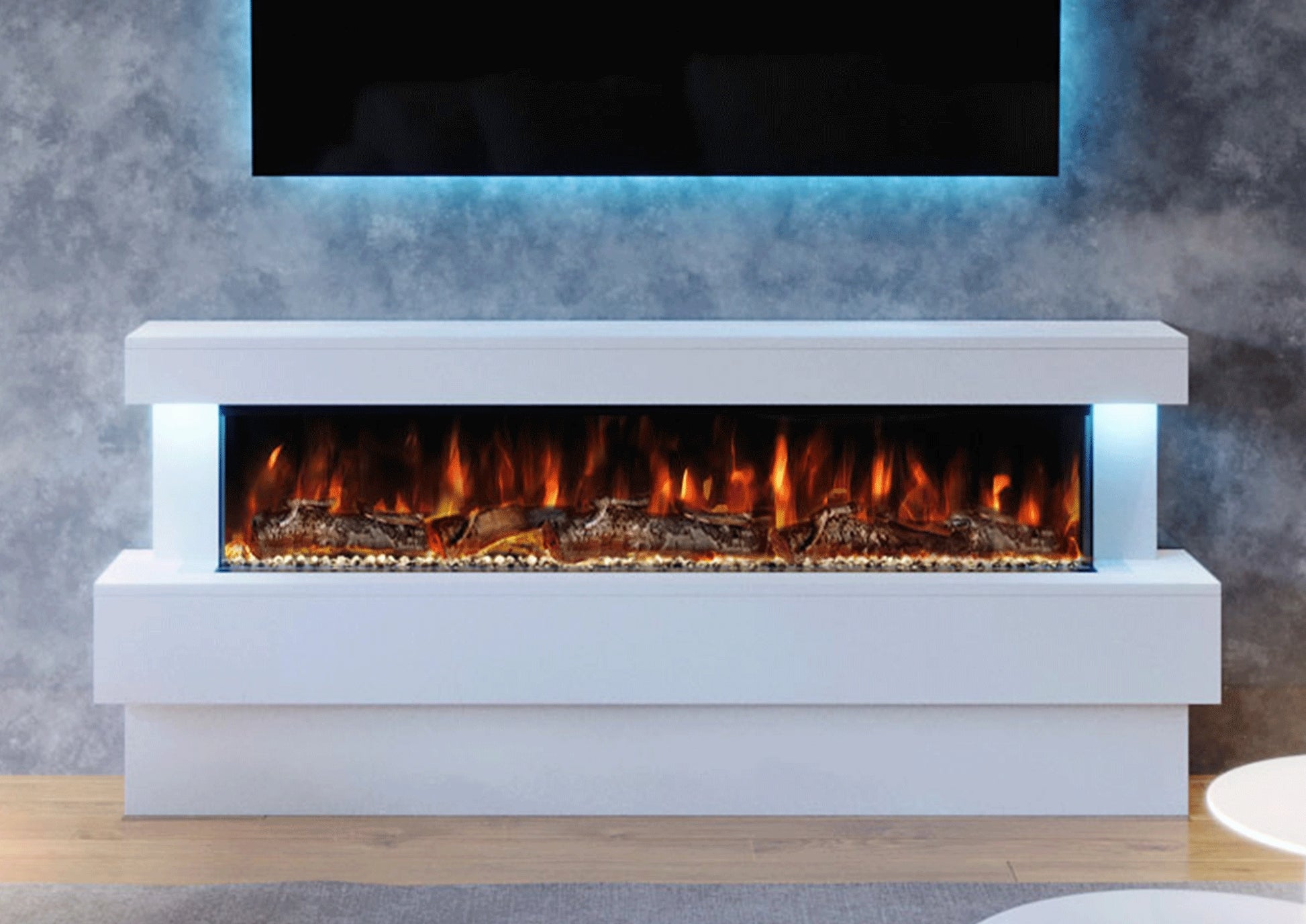 60 inch electric fireplace suite with freestanding surround – Spectrum Suite A