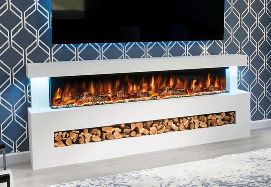 72 inch electric fireplace suite with freestanding surround – Spectrum Suite B