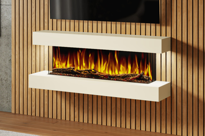 Wall Mounted Electric Fireplace A – 54" Suite with 44" LED Fireplace | 4 Finishes | UK Delivery