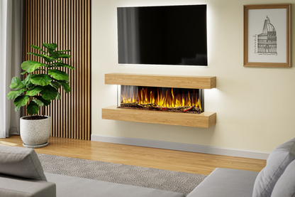 Modern Wall Mounted Electric Fireplace A – Slimline LED | UK Delivery