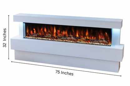 Spectrum Suite A – 60 Inch Freestanding Electric Fireplace Suite | UK Delivery