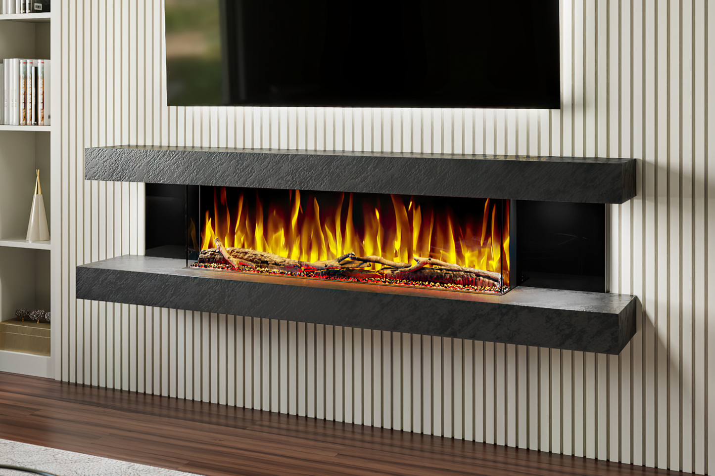Modern Wall Mounted Electric Fireplace E – Slimline LED | UK Delivery
