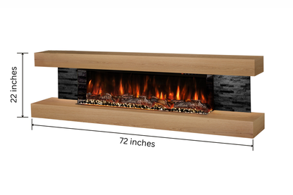 Modern Wall Mounted Electric Fireplace E – Slimline LED | UK Delivery