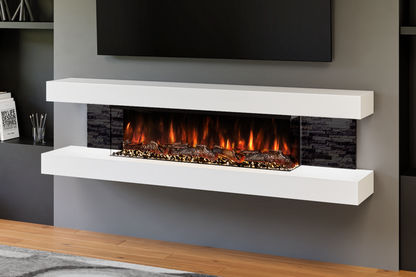 Modern Wall Mounted Electric Fireplace E – Slimline LED | UK Delivery