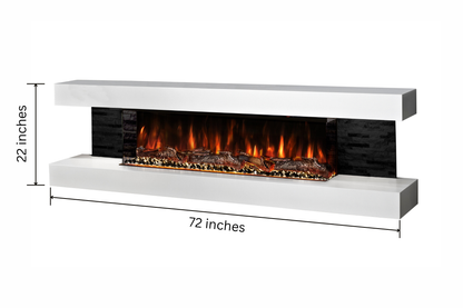 Modern Wall Mounted Electric Fireplace E – Slimline LED | UK Delivery
