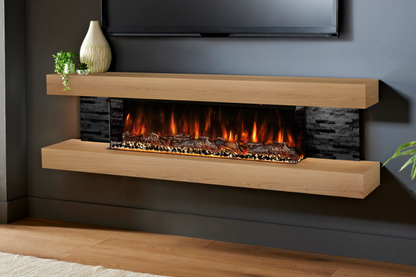 Modern Wall Mounted Electric Fireplace E – Slimline LED | UK Delivery