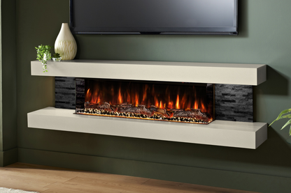 Modern Wall Mounted Electric Fireplace E – Slimline LED | UK Delivery