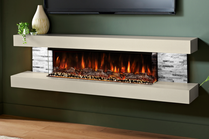Modern Wall Mounted Electric Fireplace E – Slimline LED | UK Delivery