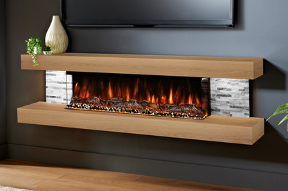 Modern Wall Mounted Electric Fireplace E – Slimline LED | UK Delivery